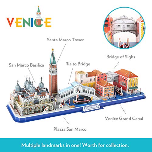 CubicFun City Line Venice 3D Architecture Puzzle, 126 Pieces - style: CITY LINE VENICE