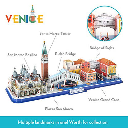 CubicFun City Line Venice 3D Architecture Puzzle, 126 Pieces - style: CITY LINE VENICE