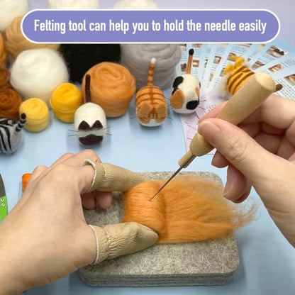 Truslin Needle Felting Kit, 12 Pcs Doll Making Needle Felting Starter Kit - color: 12 Pcs