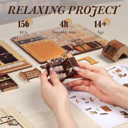 Fsolis Book Nook Kit - DIY Miniature House Kit - color: Cooking Bookstore