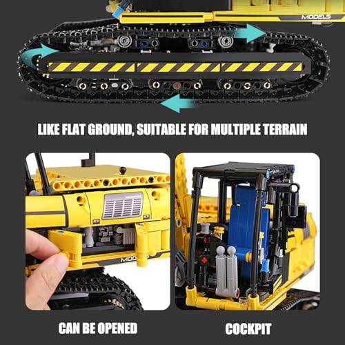 Mould King 13112 RC Excavator Building Set, Remote Control Truck Model Kit