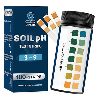 Soil pH Test Kit,Soil pH Test Strips 3–9 for Accurate Testing pH