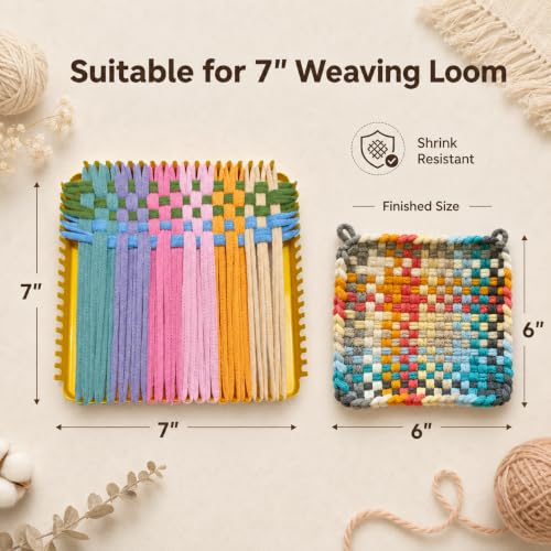 SOOHAOLISS 288PCS Cotton Loops for Potholders 7" with 12 Pastel Colors - color: 7‘’ 288pcs in 12 Pastel Colors