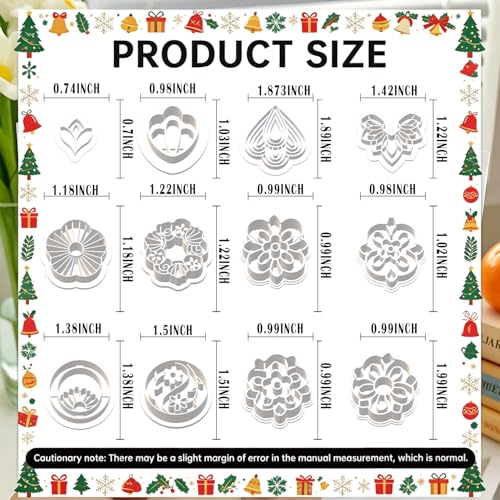 12 Pcs Everyday Essential Polymer Clay Cutters Set - Classic Floral, Geometric & Teardrop Imprint Cutters for Polymer Clay Jewelry Making, Fit Gift for Friends, Sisters & Wives - color: Geometric seal mold