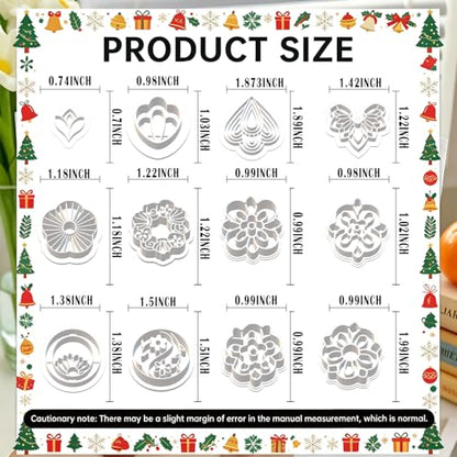 12 Pcs Everyday Essential Polymer Clay Cutters Set - Classic Floral, Geometric & Teardrop Imprint Cutters for Polymer Clay Jewelry Making, Fit Gift for Friends, Sisters & Wives - color: Geometric seal mold
