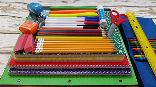Trail maker 12 Pack Bulk School Supply Kits | 45 Piece Classroom Supply Sets for Elementary & Middle School | Notebooks, Pencils, Crayons & Essentials - size: 12 Kits (45 pieces per Kit)