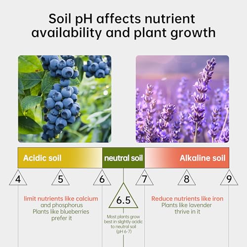 AAwipes Soil pH Test Kit (3.5-9 Range) 100 Strips Soil pH Tester for Acidity and Alkalinity of Garden Yard Lawn Grass Flower Vegetable Compost Nutrients Plants (J01-100)