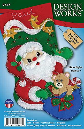 Starlight Santa Felt Stocking Kit