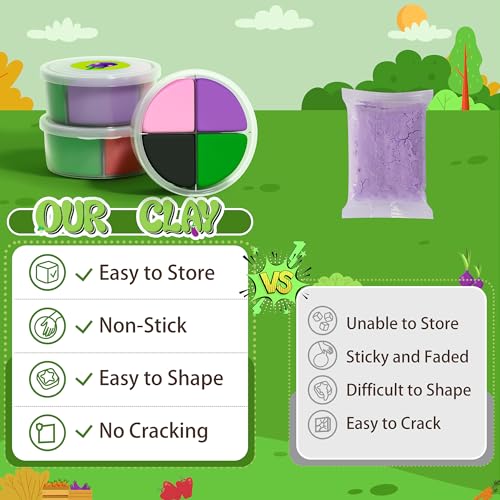 Aestd-ST Air Dry Clay Kit - Vegetable Theme, Modeling Clay for Kids - color: Vegetable Theme