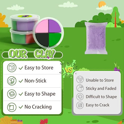 Aestd-ST Air Dry Clay Kit - Vegetable Theme, Modeling Clay for Kids - color: Vegetable Theme