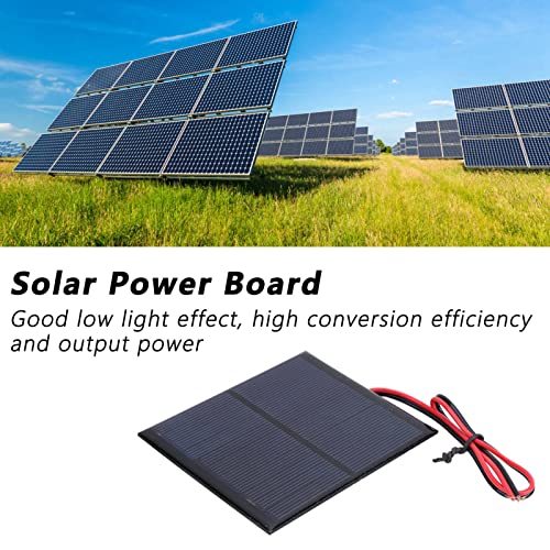 Mini Solar Panels, 6V 2W Mini Solar Cells for Solar Power, DIY Electric Toy Materials Photovoltaic Cells, Solar DIY System Kits, 90x80mm/3.5x3.1in, 5PCS, for Solar Light, Charger
