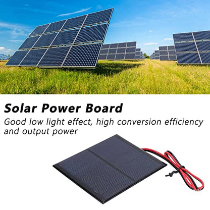Mini Solar Panels, 6V 2W Mini Solar Cells for Solar Power, DIY Electric Toy Materials Photovoltaic Cells, Solar DIY System Kits, 90x80mm/3.5x3.1in, 5PCS, for Solar Light, Charger