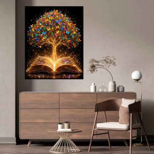 Tree Paint by Numbers Kit for Adult, Book Paint by Number Adult 16x20inch - color: Tree, size: 16*20inch