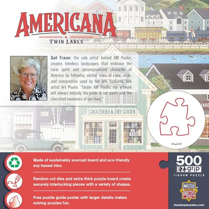 MasterPieces Twin Lakes Jigsaw Puzzle - 500 Piece EZ Grip, Adult Puzzle - for Adults - style: Twin Lakes