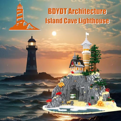 BDYDT Architecture Island Cave Lighthouse Micro Building Blocks Sets（5686PCS）- Building Block Model Gifts and Unique Collectibles Suitable for Children and Adult Creative Enthusiasts