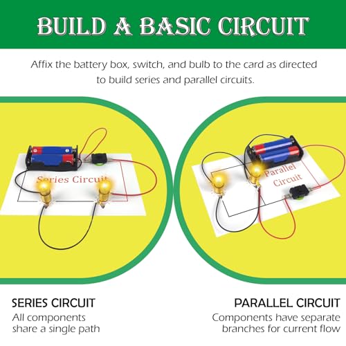 Circuit Sorcery Electric STEM Science Kit for Kids - 12 Power Missions Electricity & Electronics Experiments Lab - Energy Exploration Toy Kit for Boys & Girls - Educational Gift Ages 6+