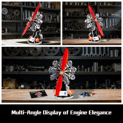 Engine Building Kit, STEM Motor Display Set Engine Model Kit (1100 PCS) - size: Large