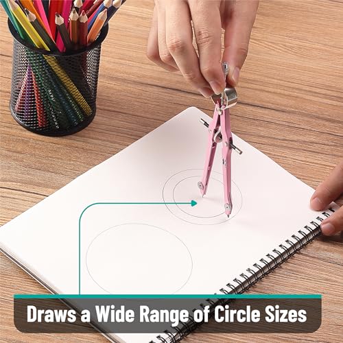 Mr. Pen- Professional Compass for Geometry, Extra Lead - color: Purple