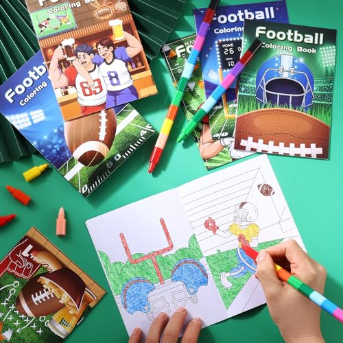 BenLouis 24 Pcs Football Mini Coloring Books for Kids Party Favors - style: Football
