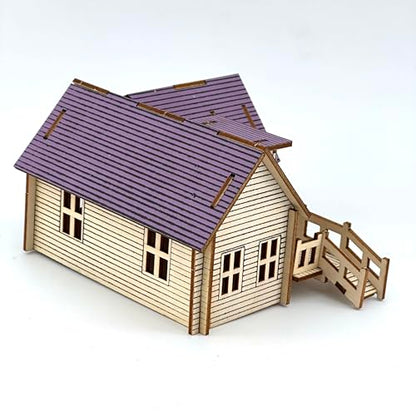 3D Puzzles for Adults, Log Cabin DIY Wooden House Model Kits for Adults to Build, Country Cottage Building Model, 3D Jigsaw Brain Teaser Puzzle, Dollhouse (GFFD)