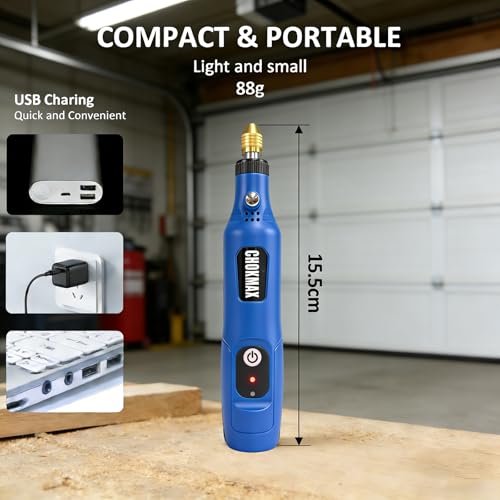 Rotary Tool Kits, 3.7V Li-ion Mini Cordless Rotary Multi-Tool Kit Sander Grinder with 72pcs Accessories Electric Rotary 16000rpm Speed DIY Grinder for Polishing, Cleaning and Engraving