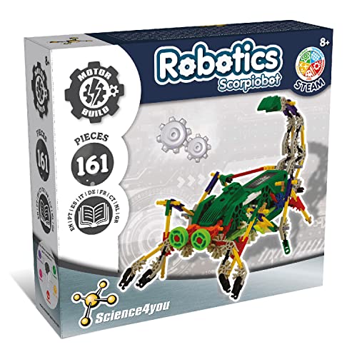 Science4you Scorpiobot Robotics Kit for Kids - Building Robot Toys for Kids 8-12 Year olds,161 Pieces, Stem Building Games, Gift for 8+ Year Olds Boys and Girls - style: Scorpiobot