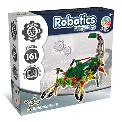 Science4you Scorpiobot Robotics Kit for Kids - Building Robot Toys for Kids 8-12 Year olds,161 Pieces, Stem Building Games, Gift for 8+ Year Olds Boys and Girls - style: Scorpiobot