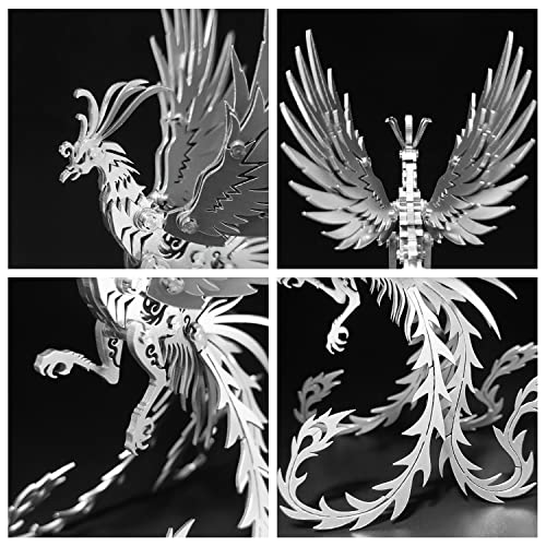 FILASLFT 3D Metal Puzzles for Adults,Mechanical Model Kit Undead Bird - color: B2-undead Bird-silvery
