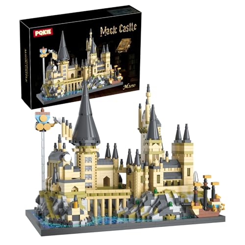 PQKIE Magic Castle Micro Mini Building Set, 2743 Pcs Magic House Model Building Toys, STEM Creative Magic World Office and Home Decor Bricks Kits, Christmas Birthday Gift for Adults Teens Kids 14+ - style: 2743 Pieces