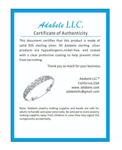 10pcs Adabele Real Sterling Silver Pendant Clasp Peg Bail 4mm/0.16 Inch Cap - color: Sterling silver, size: 4mm (0.16") Cap - 10pcs