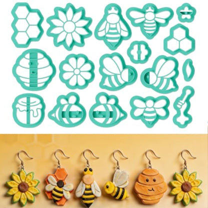 ORIGACH 17 PCS Bee Polymer Clay Cutters Set - style: Bee