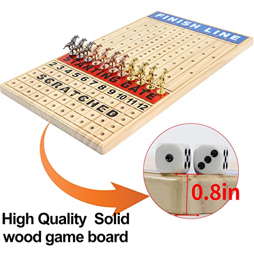 Large 21 inch Horse Race Board Game,Horse Racing Game for 2-11 Players - color: Large-log