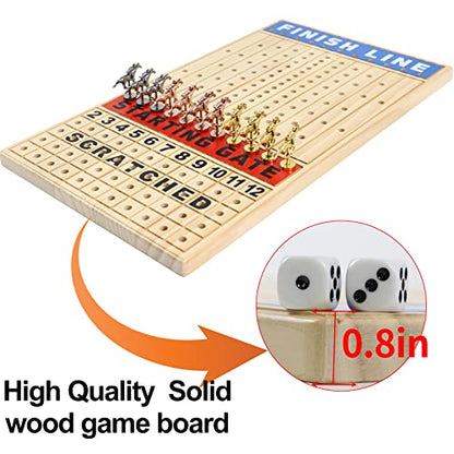 Large 21 inch Horse Race Board Game,Horse Racing Game for 2-11 Players - color: Large-log