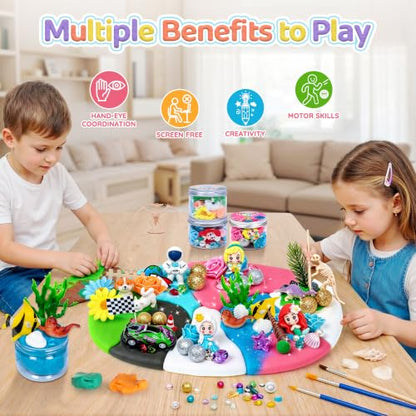 8-Pack Sensory Dough Jars, Reusable Play Kit for Kids, Non-Toxic