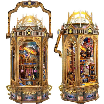 Book Nook Kit DIY 3D Wooden Puzzle - Starry Guide Camping Light - color: Starry Guide Camping Light