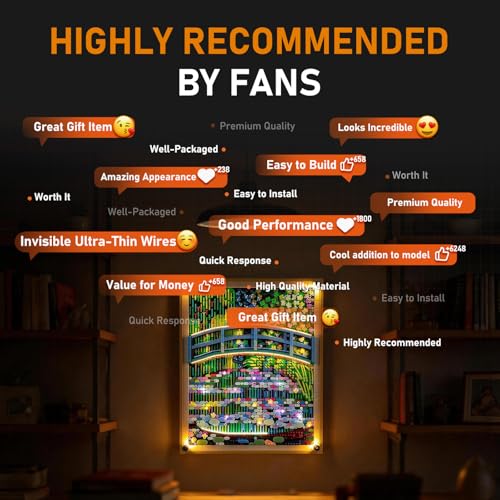 LIGHTAILING Led Light for Lego-31220 Art Claude Monet – Bridge Over a Pond of Water Lilies - Easy Install, Hidden Wiring, Home Decor & Gift-Ready (Model Not Included)