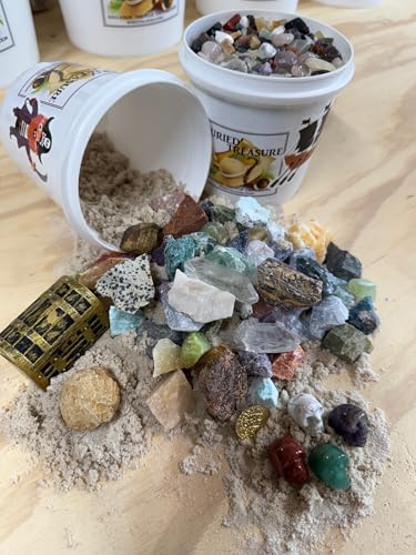 Quart MINI Miner Pirate Mining Bucket, Unique Gift, Geology KIT, Crack Your OWN GEODE, Crystal Bucket