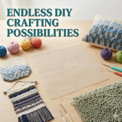 59 x 39 Inch Extra Large Blank Latch Hook Canvas - Durable Shape-Retaining Mesh Cloth for DIY Rug Making, Tapestry & Pillow - Crochet Knitting Grid Fabric Craft Supplies (59x39in Mesh) - color: 59x39in Mesh