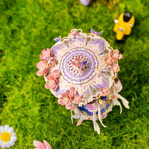 MU 3D Metal Puzzles for Adult Flower Lady Cat Figures Model Kitty Assembling, Metal Models Kits Miniature Building, Hobby Birthday New Year Gifts Home Desk Decor Collectibles - style: Flower Lady Kitty