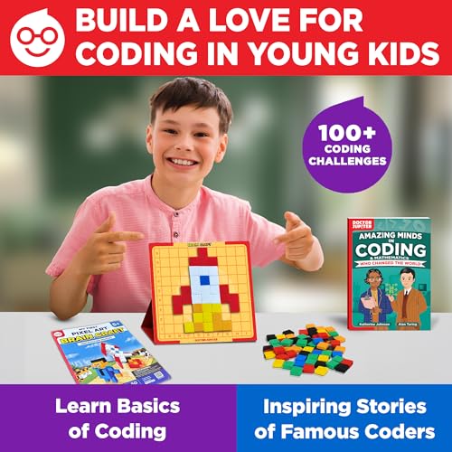 Doctor Jupiter My First STEM Pixel Art Kit for Kids Ages 5+ - style: Brain Craft: 5+