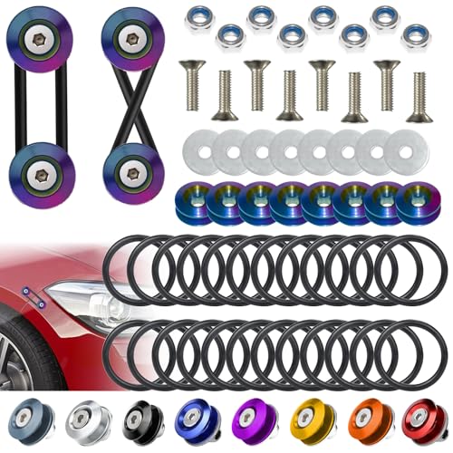 BFXM Universal Bumper Clips, Front Rear Bumper Quick Release Kit - color: Dazzling, size: 4set