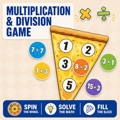 Matheroni Pepperoni Math Games for Kids 8-12, Multiplication and Division - size: Multiplication & Division