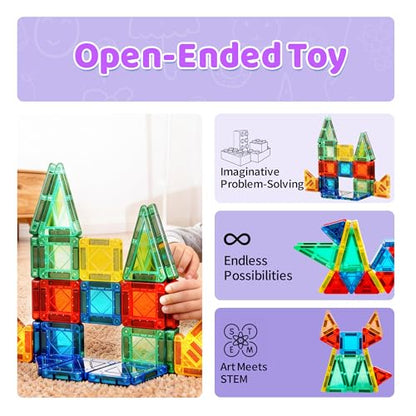 Mruikeny Mini Magnetic Tiles Travel Toddler Toys - style: Mini Magnetic Tiles