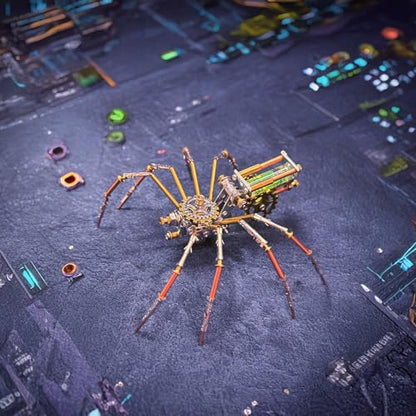 3D Metal Puzzles for Adults Teens-160+Pcs-Mechanical Spider Bee Insect Models-3 Hours to Build-Ideal for Birthday Gifts and Decorations(Mechanical Spider F) - style: Mechanical Spider F