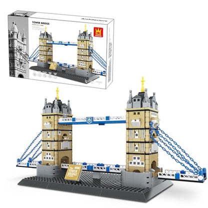 London Twin Tower Bridge Building Blocks Set – 969 Pieces DIY Architecture Model Kit, Collectible Landmark Toy for Adults & Kids, Creative Gift for Christmas&Birthday