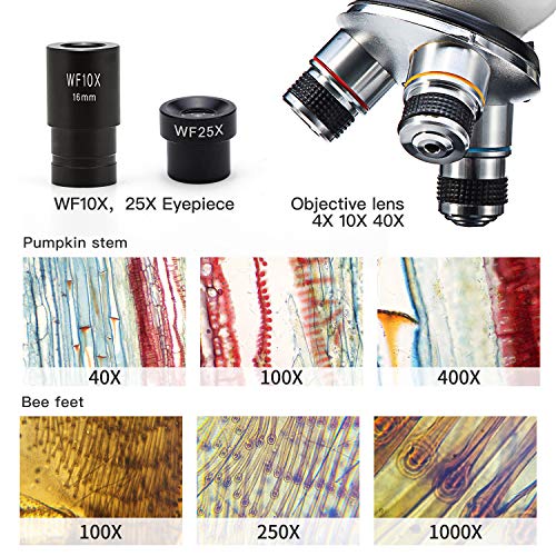 SWIFT Microscope SW150,Compound Student Microscope,40X-1000X,Monocular Head,Coarse & Fine Focusing,Dual Illumination,Cordless-Capable with Eyepiece Camera and Software Windows and Mac Compatible