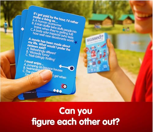 SUSSED The Wacky ‘What Would You Do’ Card Game - Social Fun for Teens - color: Cool Blue (Cool Life Questions Theme)