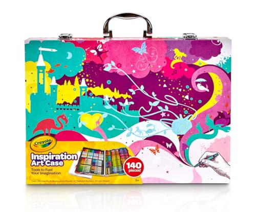 Crayola Inspiration Art Case Coloring Set - Tie-Dye (140ct), Art Supplies Set For Kids, Travel Drawing Kit, Gift for Girls & Boys, Ages 5+ [Amazon Exclusive]