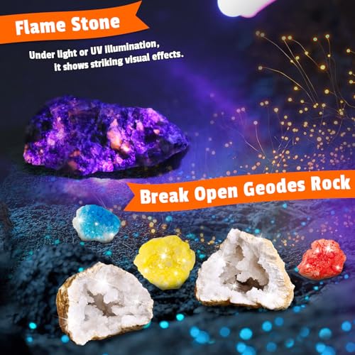 UNGLINGA Gemstones Excavate Gem Rock Dig Kit for Kids Boys Girls Gift Idea