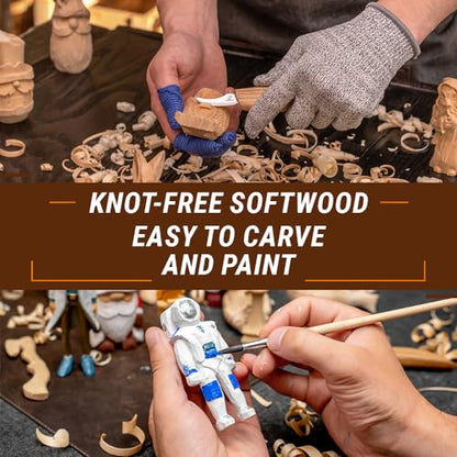 BeaverCraft BW7 Basswood Carving Blocks S15 Wood Carving Kit Wood Whittling Kit for Beginners Kids